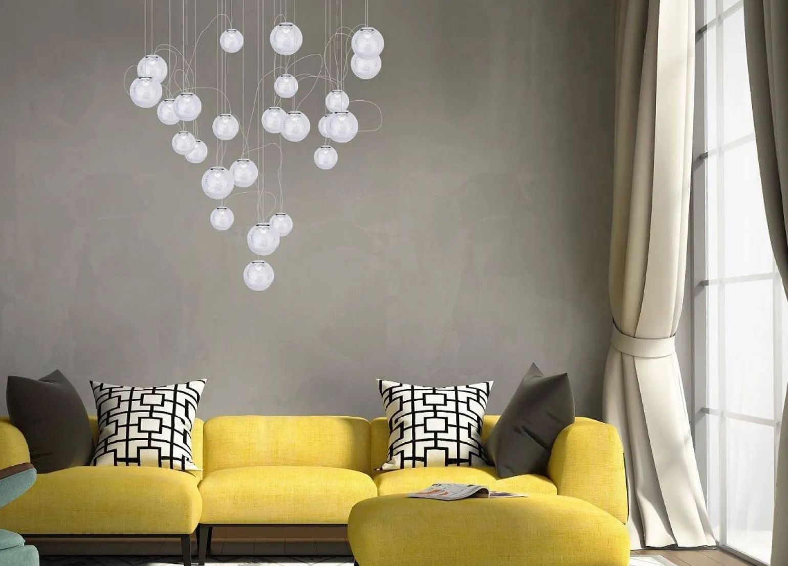 LAMPA WISZĄCA ZOE 24x1,5W CHROMOWA (P0386) - Maxlight