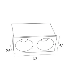 Lampa wpustowa MAXLIGHT HM180 2L MODULAR MODUŁ LED 6W