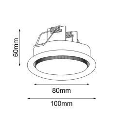 Lampa wpuszczana Drop in - Czarna (3028) - Brosline