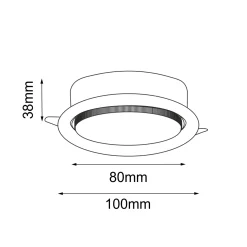 Lampa wpuszczana Drop in - Czarna (3028) - Brosline