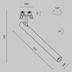 Lampa wpuszczana Focus T (C141RS-L300-6W3K-W) - Maytoni