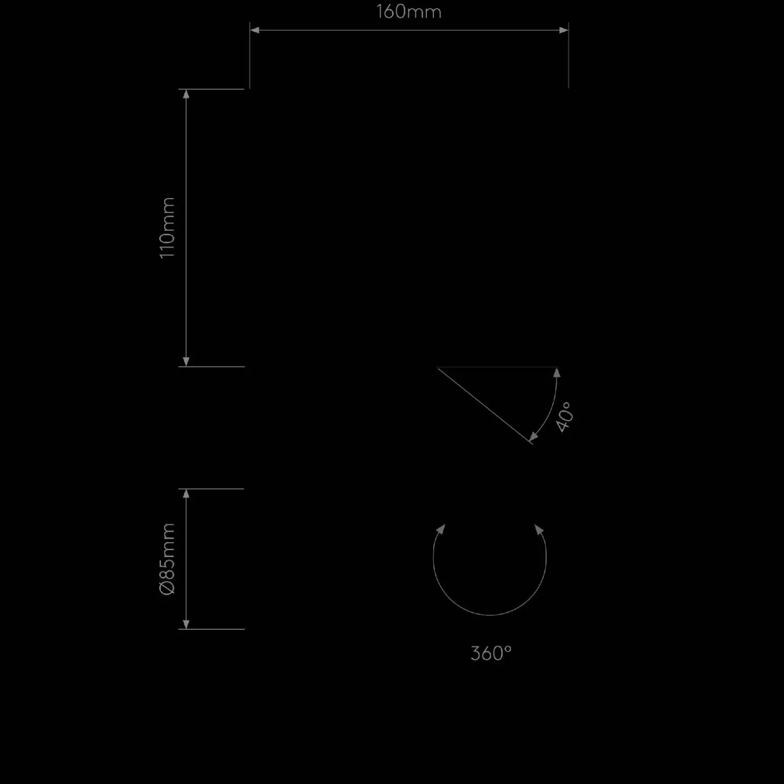 Lampa wpuszczana Minima Round Adjustable (1249003) - Astro Lighting