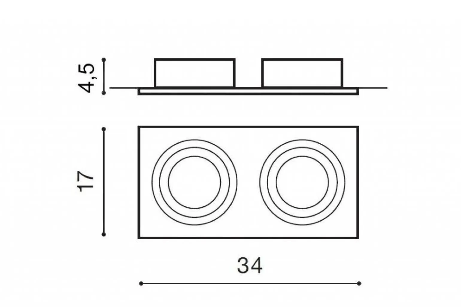 Lampa wpuszczana Siro 2 AZZARDO (AZ2806)