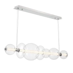 Lampa wyspowa Atomo - 7 źródeł światła - Polerowany chrom (QN-ATOMO-LP7-PC) - Quintiesse