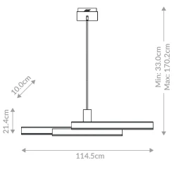 Lampa wyspowa Cameno - Szczotkowane złoto (QN-CAMENO-LP-BG) - Quintiesse