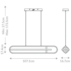 Lampa wyspowa Demark - Matowa czerń (QN-DEMARK-LP-BK) - Quintiesse