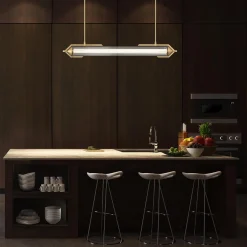 Lampa wyspowa Espada - Szczotkowane złoto (QN-ESPADA-LP-BG) - Quintiesse