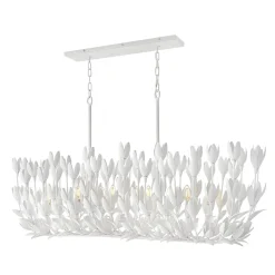 Lampa wyspowa Flora - 10 źródeł światła - Tynk strukturalny (QN-FLORA10-WHT) - Quintiesse