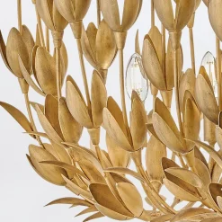 Lampa wyspowa Flora - 10 źródeł światła - Oksydowane złoto (QN-FLORA10-GD) - Quintiesse