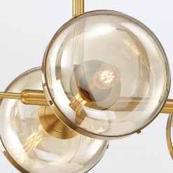 Lampa wyspowa Nottingham - 6 źródeł światła - Antyczny mosiądz (QN-NOTTINGHAM-6LP-AB) - Quintiesse