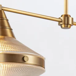 Lampa wyspowa Willard - 2 źródła światła - Vintage mosiądz (QN-WILLARD-LP2-VBS-PG) - Quintiesse