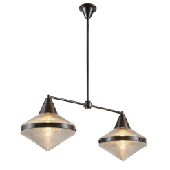 Lampa wyspowa Willard - 2 źródła światła - Miejski brąz (QN-WILLARD-LP2-UBZ-PG) - Quintiesse