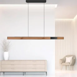 Lampa z płynną regulacją wysokości i szerokości PURE-MOTO-RISE NATURALNE DREWNO (2545-79) - Paul Neuhaus