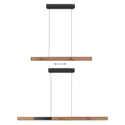 Lampa z płynną regulacją wysokości i szerokości PURE-MOTO-RISE NATURALNE DREWNO (2545-79) - Paul Neuhaus