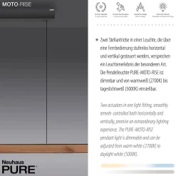 Lampa z płynną regulacją wysokości i szerokości PURE-MOTO-RISE NATURALNE DREWNO (2545-79) - Paul Neuhaus