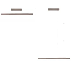 Lampa z płynną regulacją wysokości i szerokości PURE-MOTO-RISE BRĄZOWA (2545-34) - Paul Neuhaus