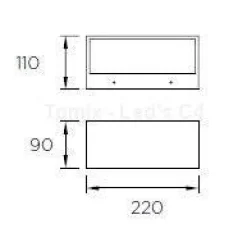 Lampa zewnętrzna, kinkiet NEMESIS kol. BIAŁY (05-9649-14-T2) - Leds-C4