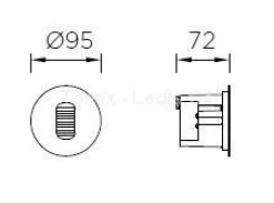 Lampa zewnętrzna podtynkowa MICENAS kol. SZARY (05-9757-CA-CL) - Leds-C4