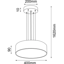lampa zwieszana Kengo - 400 mm - czarny - 5232 - Antigo (5232) - ANTIGO