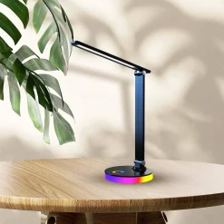 Lampka biurkowa Bruno Black 5W LED RGB (ML1628) - Milagro