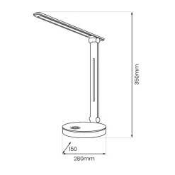 Lampka biurkowa Bruno Black 5W LED RGB (ML1628) - Milagro