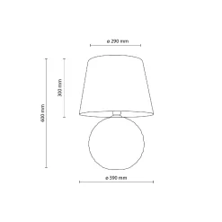 Lampka nocna SANTANA czarna Ø 40 cm (16047) - TK Lighting