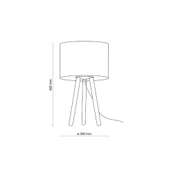 Lampka nocna TOKYO BIAŁA / SOSNA POSTARZANA (5290) - TK Lighting