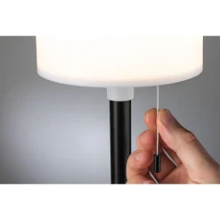 Lampka stołowa solarna BARTJA LED 3-STEP DIM USB-C 1.6W 160lm 2700K IP44 czarny / tworzywo sztuczne (PL94607) - PAULMANN