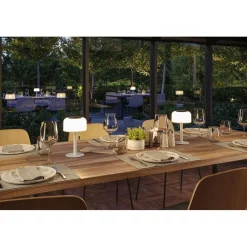 Lampka stołowa solarna BARTJA LED 3-STEP DIM USB-C 1.6W 160lm 2700K IP44 biały / tworzywo sztuczne (PL94606) - PAULMANN