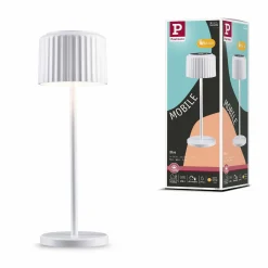 Lampka stołowa solarna ELSE LED DIM USB-C 3,7W 250lm 2700K IP44 biały / aluminium (PL94879) - PAULMANN