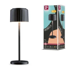 Lampka stołowa solarna ELSE LED DIM USB-C 3,7W 250lm 2700K IP44 czarny / aluminium (PL94878) - PAULMANN