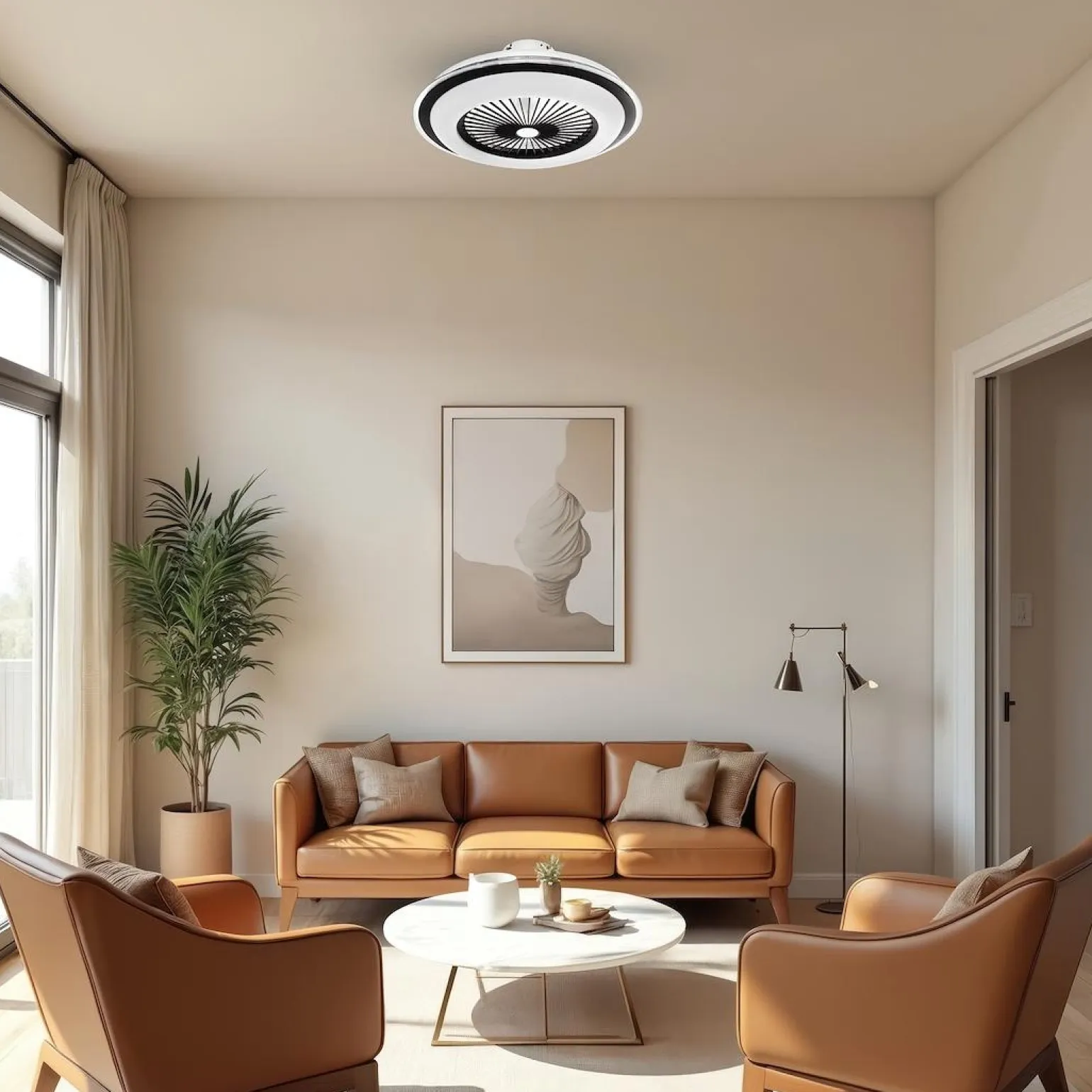 Lampowentylator ZEPHYR BLACK 48W LED+ PILOT (ML1514) - Milagro