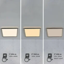 Lampy sufitowe OJA Nordlux LED Tworzywo sztuczne Szczotkowany nikiel