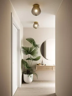 Lampy sufitowe ORBIFORM Nordlux E27 40W Szkło Mosiądz