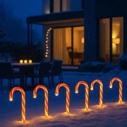 Lampy świąteczne na ogród Candy cane set 5pcs 10W (ML2406) - Milagro