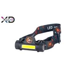 Latarka LED czołowa 1W COB + 1W LED aku (XD-HH130) - Xudo