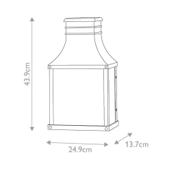 Latarnia naścienna Beacon Hill - 2 źródła światła - Czarna (HK-BEACON-HILL7-MB) - Hinkley