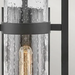 Latarnia naścienna Cordillera - 1 źródło światła - Czarna (HK-CORDILLERA-M-BK) - Hinkley