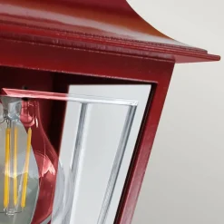 Latarnia naścienna Deco Lane - 1 źródło światła - Czerwona (DECO-LANE7-RED) - Elstead Lighting