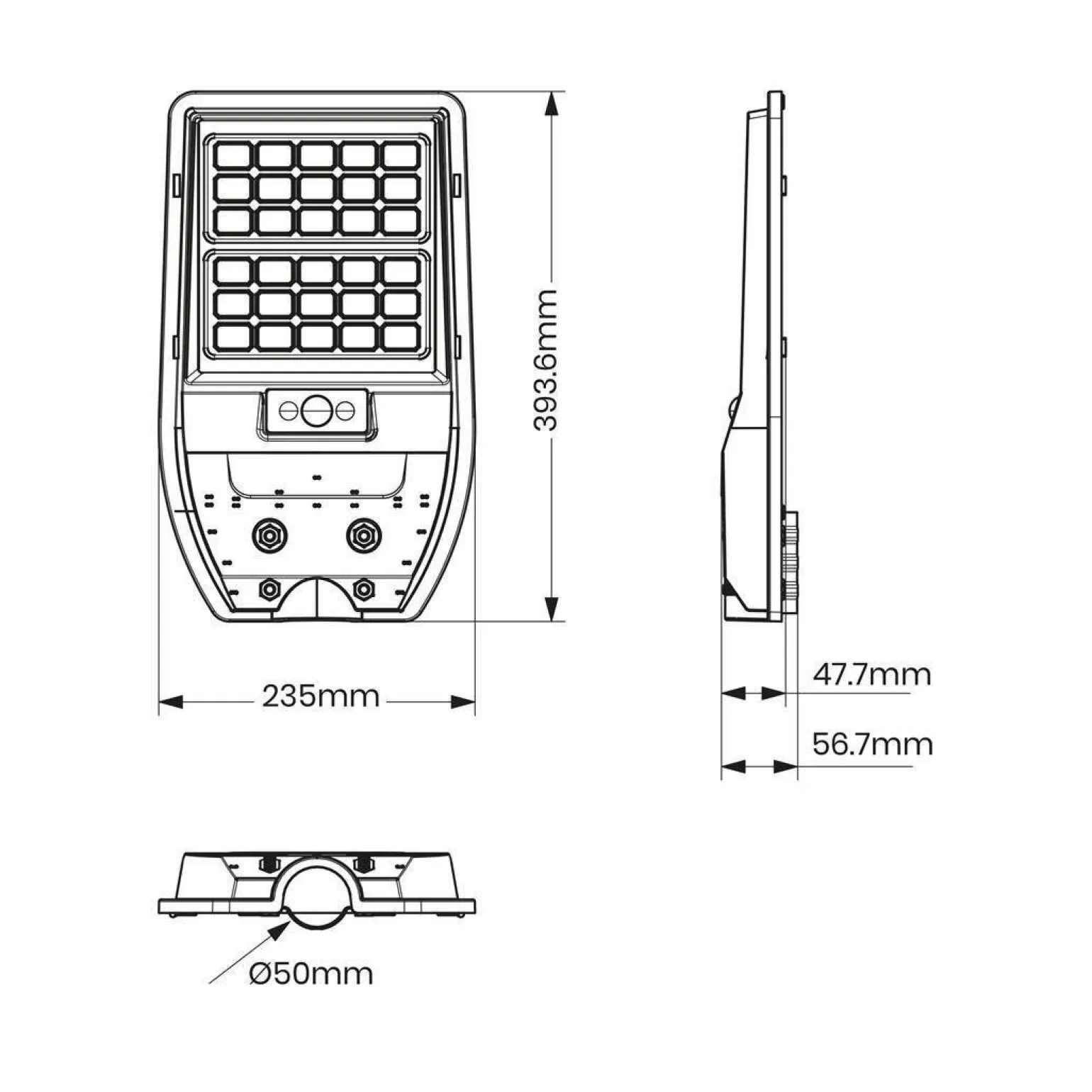 Latarnia Solarna Via 50W 500lm 6000K (EKO9093) - Eko-Light
