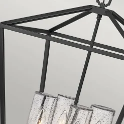 Latarnia wisząca Alford Place - 4 źródła światła - Czarna (QN-ALFORD-PLACE-4P-MB) - Quintiesse