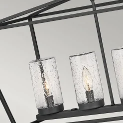 Latarnia wisząca Alford Place - 6 źródeł światła - Czarna (QN-ALFORD-PLACE-6P-MB) - Quintiesse