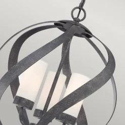 Latarnia wisząca Blacksmith - 3 źródła światła (QN-BLACKSMITH-3P-OBK) - Quintiesse
