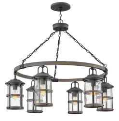 Latarnia wisząca Lakehouse - 6 źródeł światła (QN-LAKEHOUSE6-P-DZ) - Quintiesse