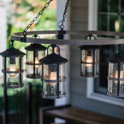 Latarnia wisząca Lakehouse - 6 źródeł światła (QN-LAKEHOUSE6-P-DZ) - Quintiesse