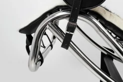 Leżanka DIVANO PONY czarno biała - skóra naturalna, chrom (KH1501100166) - King Home