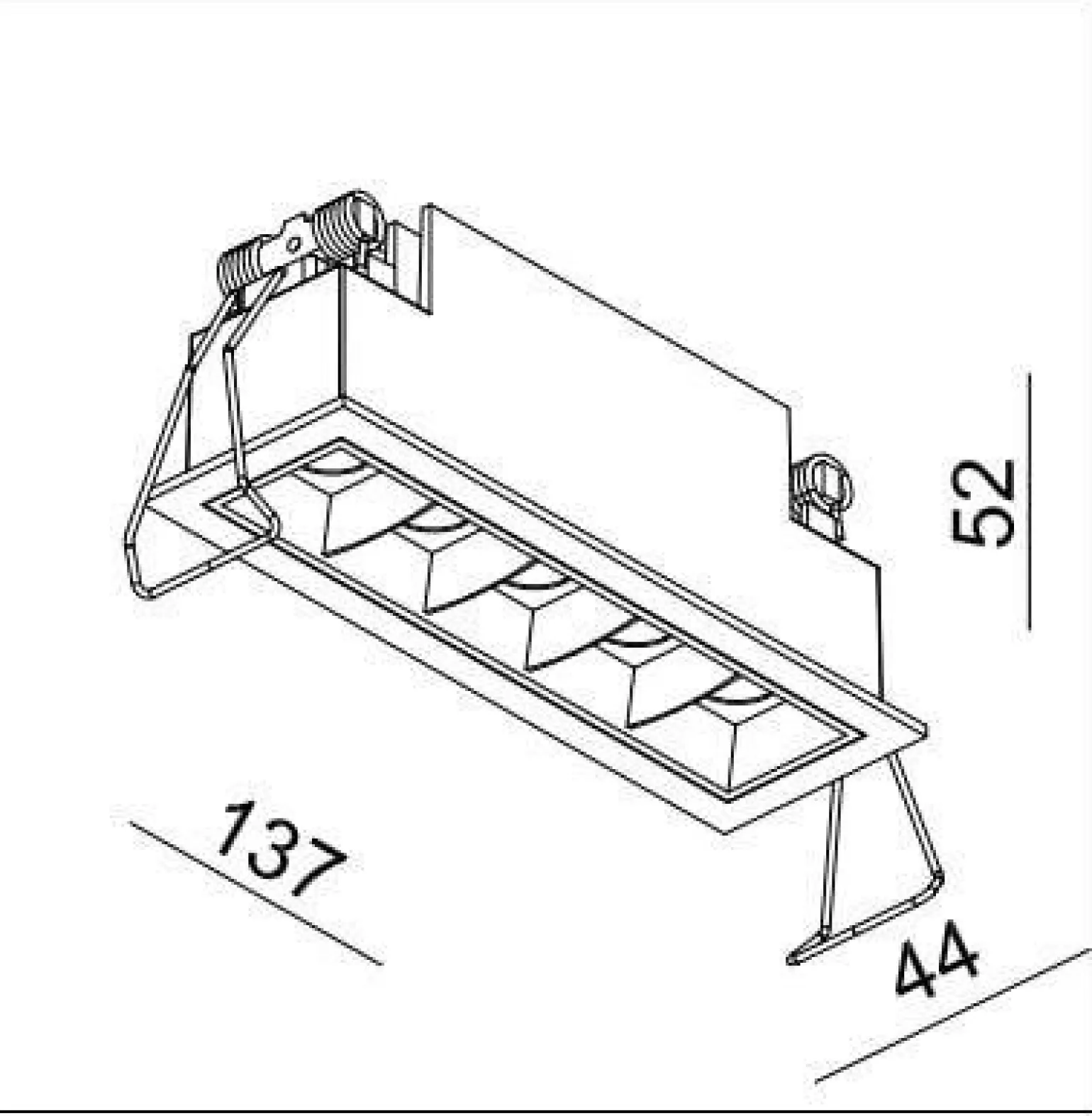 LED lampa COLD 5; 5*2W DIMWhite&Black IP20 CRI90 3000K (03343W/B) - ZARlight