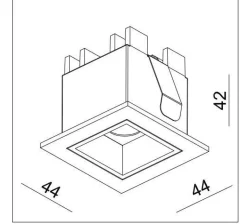 LED lampa COLD 1; 1*2W DIMWhite&Black IP20 CRI90 3000K (03341W/B) - ZARlight