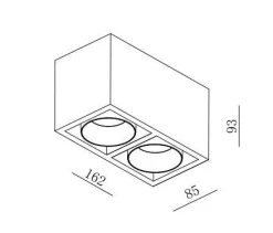 LED lampa COURSE 2 DIM 2*8,9WWhite&Black IP20 CRI80 3000K (03370W/B) - ZARlight
