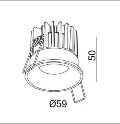 LED lampa DE-200 F-6W White IP54 CRI80 3000K (03352W) - ZARlight